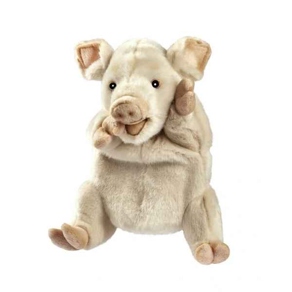 Peluche cochon marionnette à main 25cmh Anima -7339