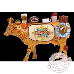 Figurine Vache enjoy the good things in life 32cm Art in the City 80644