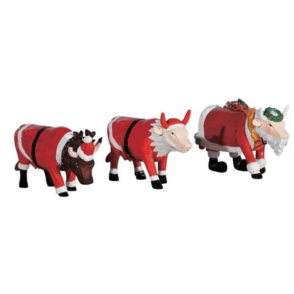 Figurine mini vache cowparade coffret cadeau noel - christmas cowparade resine -46605
