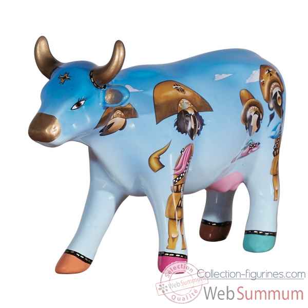 Figurine vache cowparade cowgaceiros ceramique mmc -47481 -1
