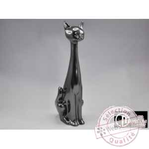 felix statuette chat platine 52cm Edelweiss -B5737