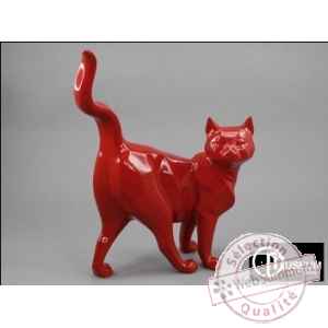 Objet decoration shadow chat rouge Edelweiss -C2063