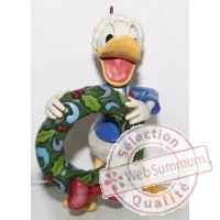 Donald duck with wreath hanging ornament  Figurines Disney Collection -A23886 -1