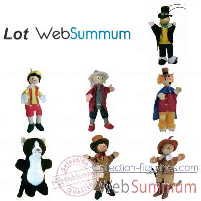 Ensemble de marionnettes les personnages de Pinocchio -LWS-262