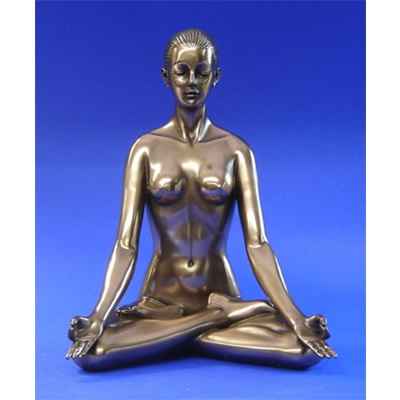 Figurine Body Talk - Femme bronze Lotus pose - WU72376