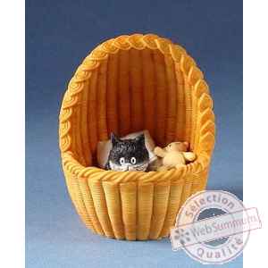 Figurine Chat Dubout Nid douillet -DUB50