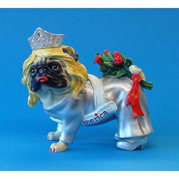 Figurine chien Pugnacious La mariee -PUG16160