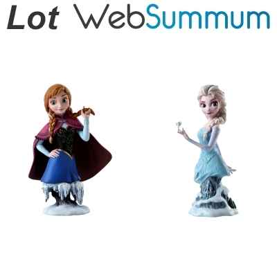 Figurine Disney resine La Reine des neiges Elsa et Anna Grand Jester -LWS-312 -1