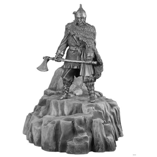 Figurines etains Chef de guerre viking avec tumulus et crane de mamouth -MA070