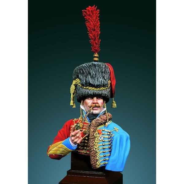 Figurines - Buste  Officier des hussards armée de Napoléon en 1800-1810 - S9-B18