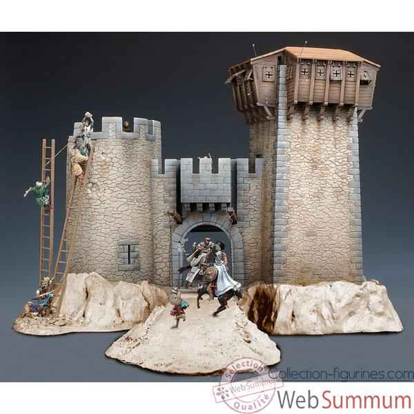 Figurine - Kit a peindre Ensemble Le Siege du Chateau Medieval, XII siecle - SM-S06