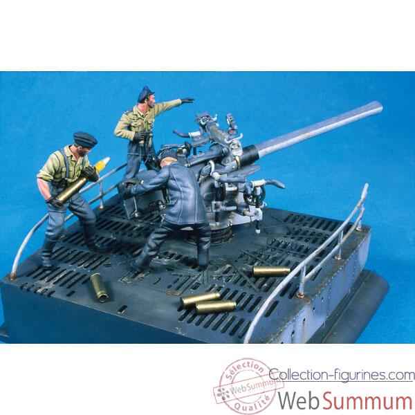 Figurine - Kit a peindre Canonniere et equipage de l\'U-Boat VII C - S5-S10