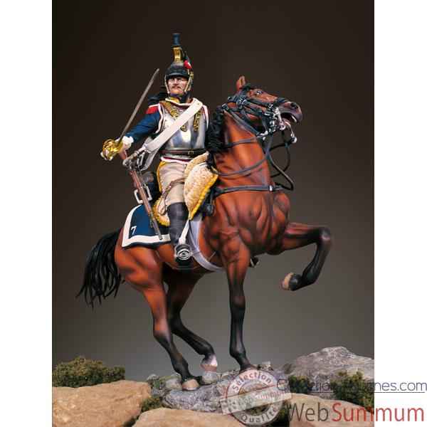 Figurine - Kit a peindre Cuirassier francais a cheval en 1812 - S8-F34