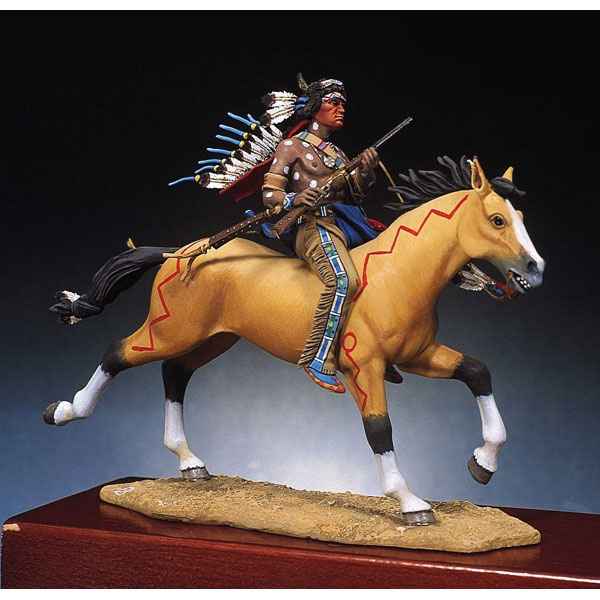 Figurine - Kit a peindre Guerrier sioux arme d'une carabine - S4-F2