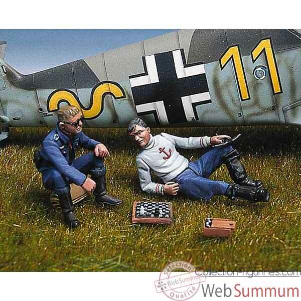 Figurine - Kit à peindre Pilotes allemands jouant aux échecs - SW-10