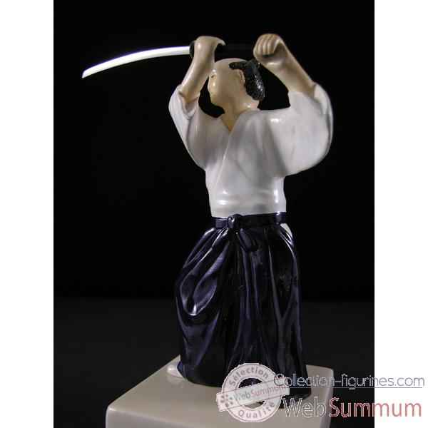 Figurine Samourai peinte Gilles Carda Aikido -166C
