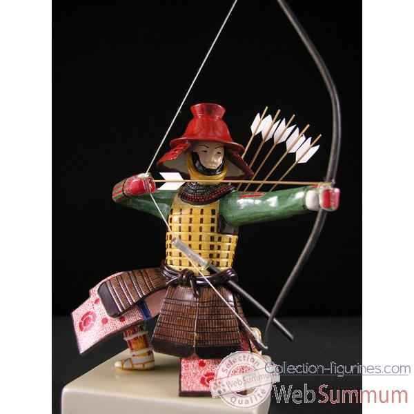 Figurine Samourai peinte Gilles Carda Arc au Bol -157C