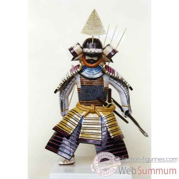 Figurine Samourai peinte Gilles Carda Arc Moutarde -116C