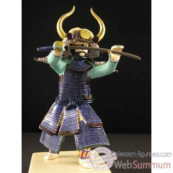 Figurine Samourai peinte Gilles Carda Katana Criniere -179C