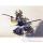 Figurine Samourai peinte Gilles Carda Katana Yari bleu -168C