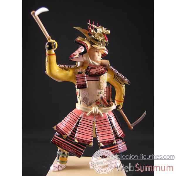 Figurine Samourai peinte Gilles Carda Deux Kusarigama -190C