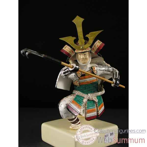 Figurine Samourai peinte Gilles Carda Lance Griffe -89C