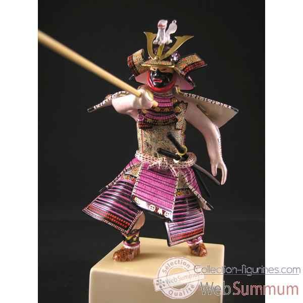 Figurine Samourai peinte Gilles Carda Jo Renard Blanc -188C