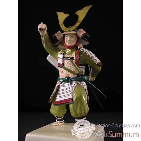 Figurine Samourai peinte Gilles Carda Sai blanc -101C