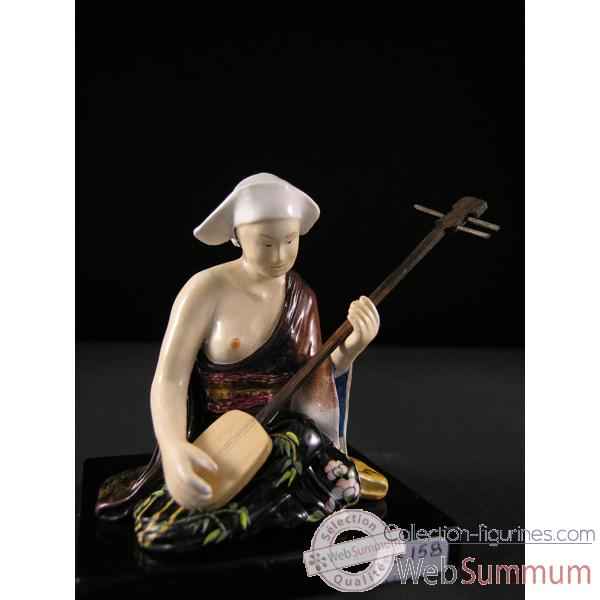 Figurine Samourai peinte Gilles Carda Samisen -158C