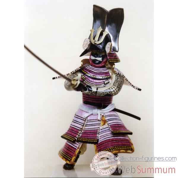 Figurine Samourai peinte Gilles Carda Ichi No Tani Katana Falaise -114C