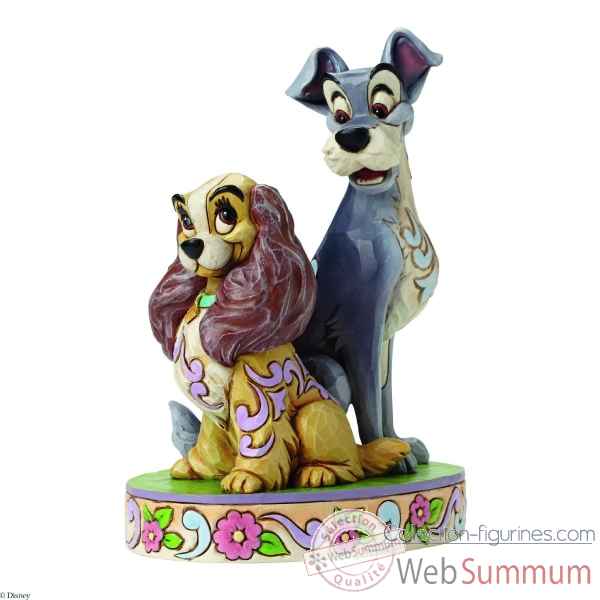 Figurine lady and tramps 60th anniversary collection disney trad -4046040
