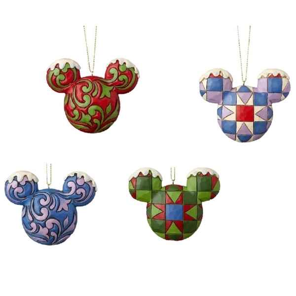 Figurine mickey mouse head hanging ornament set collection disney trad -A29543 -1