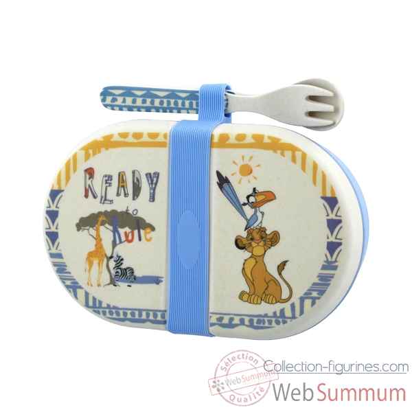Figurine simba organic snack box with cutlery set collection disney enchanté -A28980