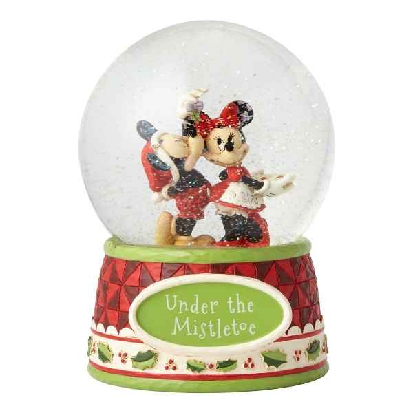 Figurine under the mistletoe (mickey mouse & minnie mouse waterball) collection disney trad -4060275 -1