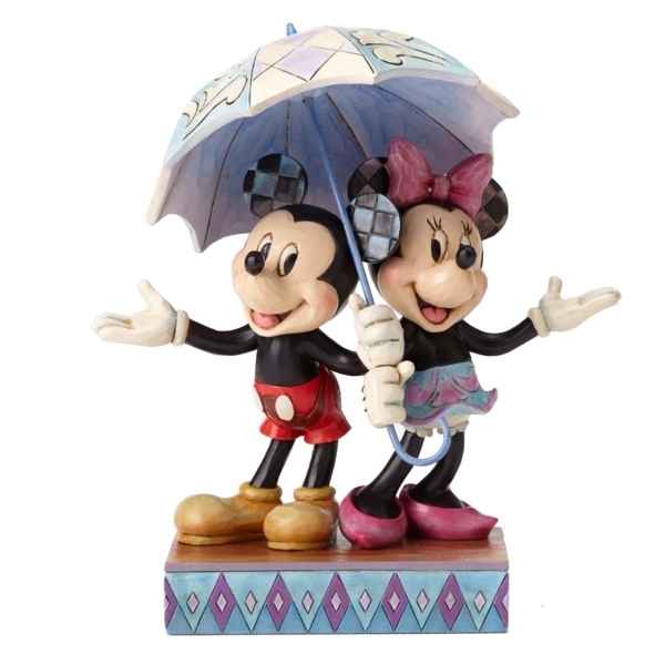 Statuette Mickey et minnie sharing an umbrella Figurines Disney Collection -4054280 -1