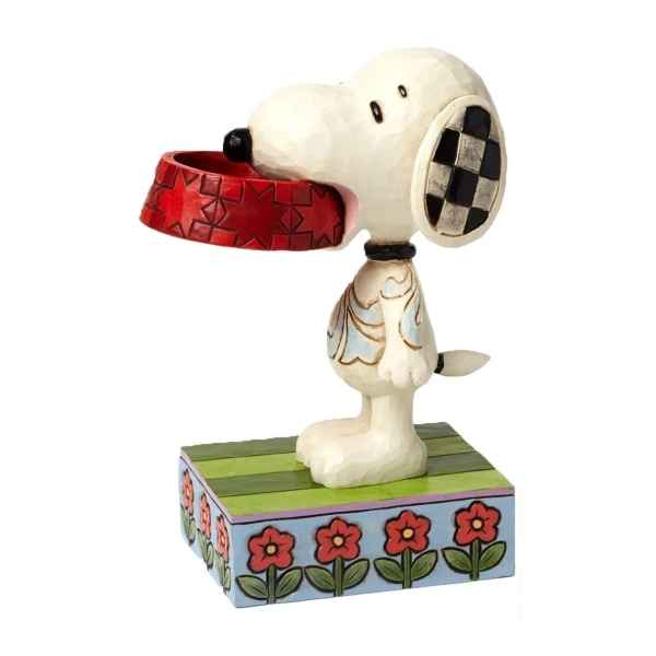 Statuette More food please- snoopy with dog dish Figurines Disney Collection -4049411 -1