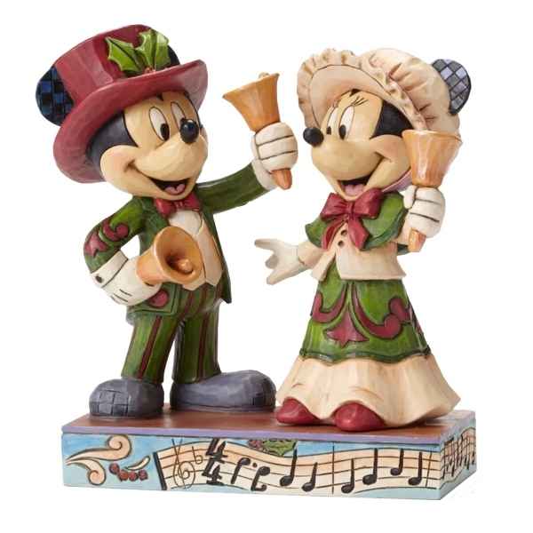 Statuette Ringing in hte holidays mickey et minnie mouse victorian Figurines Disney Collection -4051976 -1