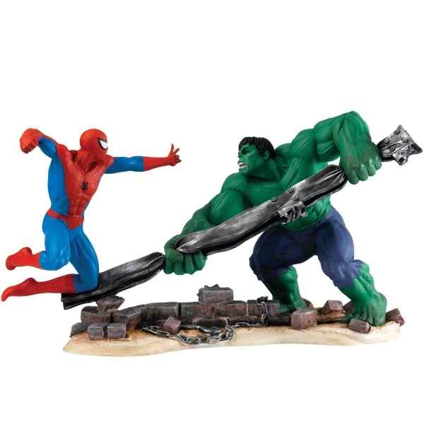 Statuette Spider man vs hulk Figurines Disney Collection -A27606 -1
