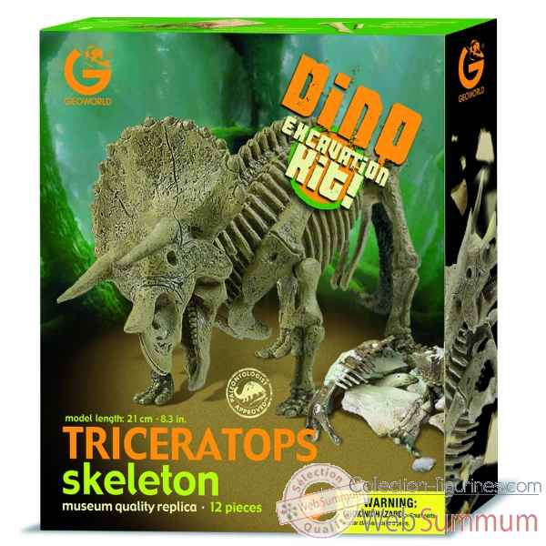 Gw dino excav kit - triceratops - 21cm Geoworld -CL122K