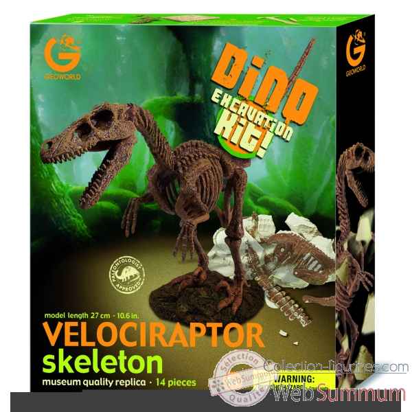 Gw dino excav kit - velociraptor - 27cm Geoworld -CL119K