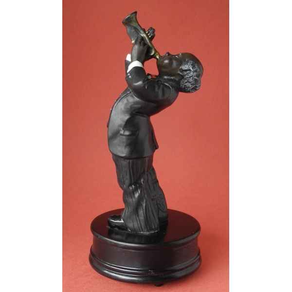 Figurine jazz trompettiste avec boite a musique -A446769 -1