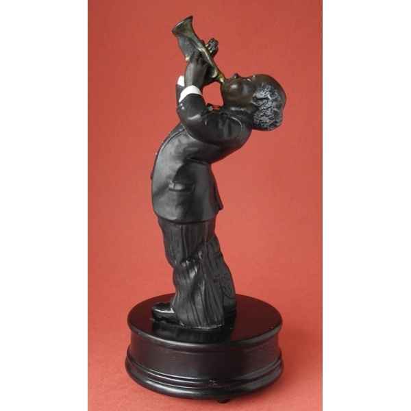 Figurine jazz trompettiste avec boite a musique -A446769