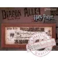 Harry potter parchemin carte diagon alley (chemin de traverse) 53 x 25 cm Noble Collection -nob07469