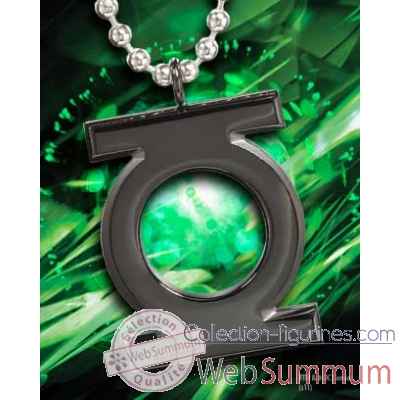 Pendentif embleme green lantern noir Noble Collection -NNXT8330