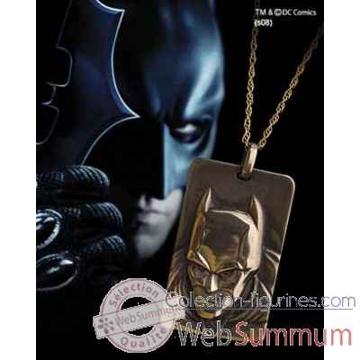 Pendentif - plaque batman™ dark knight Noble Collection -NN4728