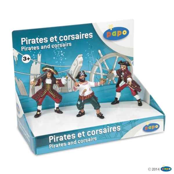 Figurine Boite presentoir pirates et corsaires (3 fig.) Papo -39440