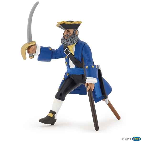 Figurine Capitaine jambe de bois bleu Papo -39415