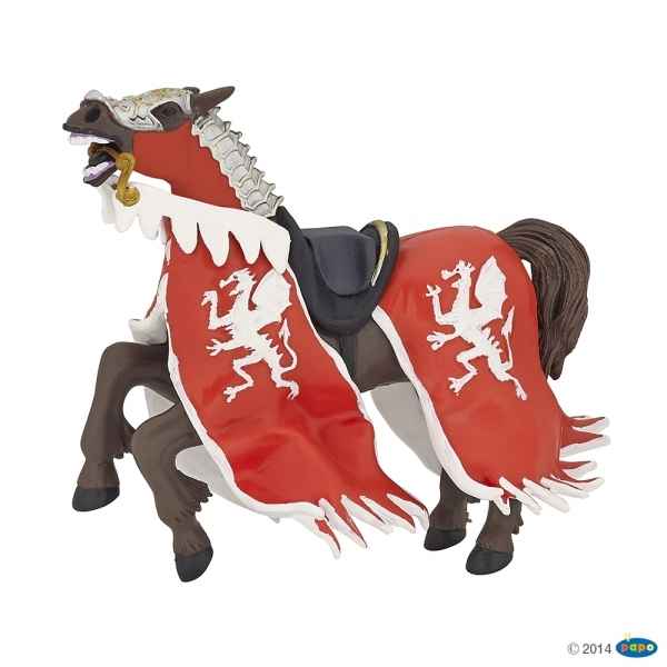 Figurine Cheval du roi au dragon rouge Papo -39388