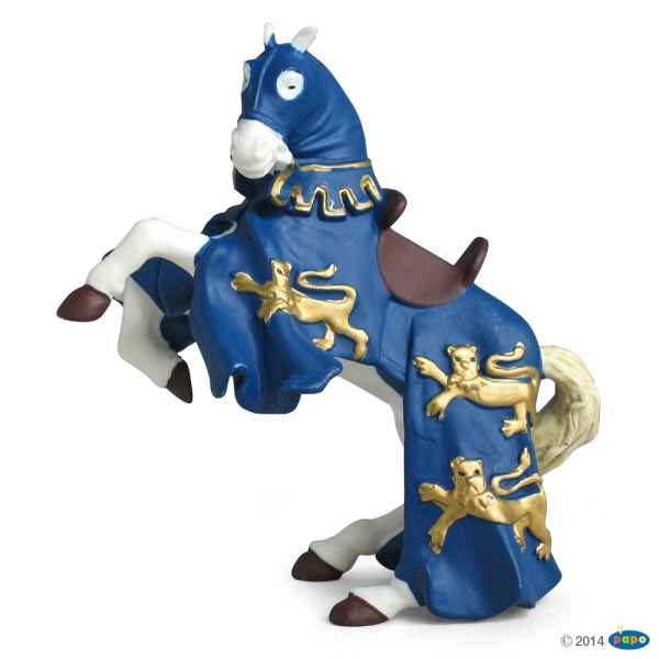 Figurine Cheval du roi richard bleu Papo -39339
