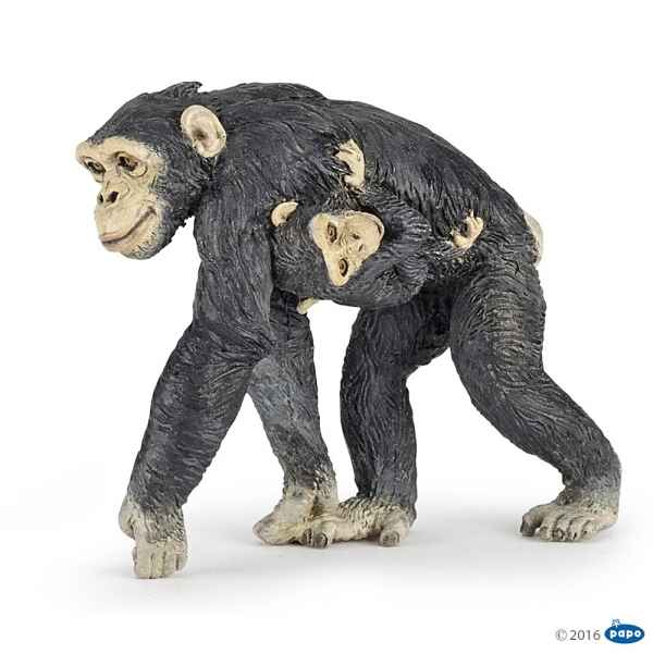 Figurine Chimpanze et son bebe Papo -50194
